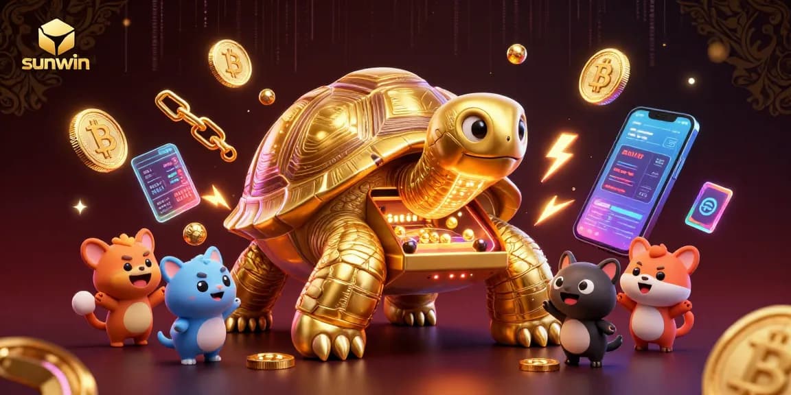 Engage in winning strategies at sunwin with a vibrant 3D casino-themed illustration showcasing energetic gaming elements.