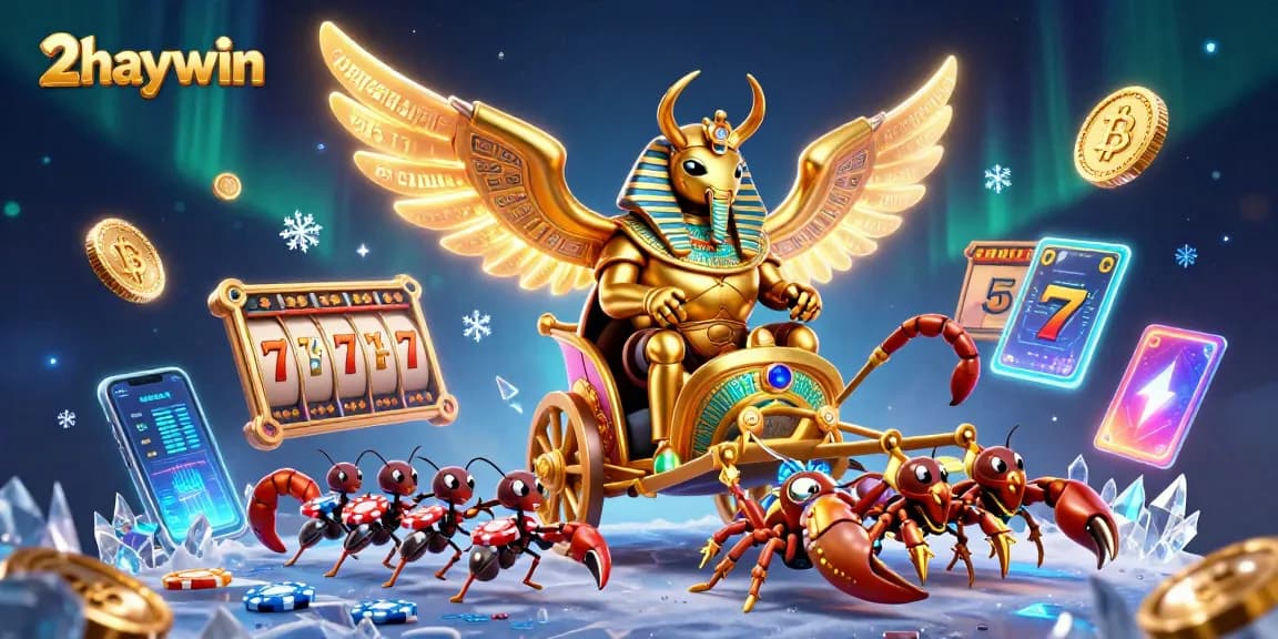 Experience thrilling gaming with 2haywin, featuring a vibrant 3D casino scene full of action.