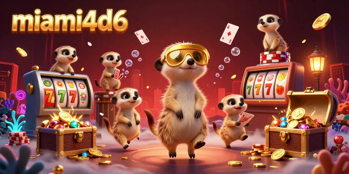 Immerse in exciting gameplay with miami4d6 featuring lively meerkats orchestrating a vibrant casino scene.