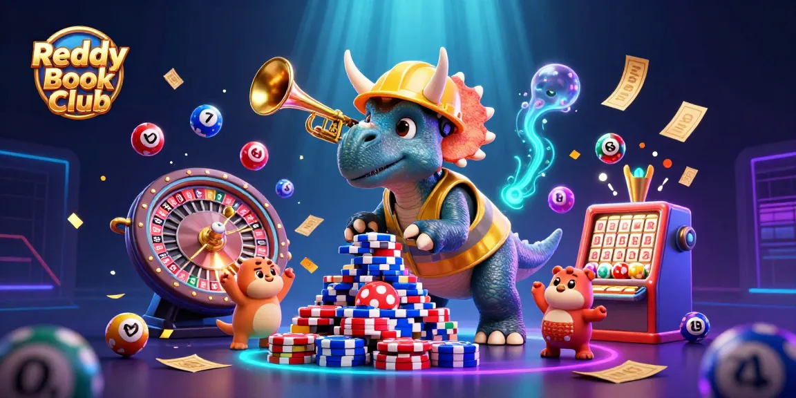 Experience thrilling gaming with Reddy Book Club in a vibrant 3D casino scene.
