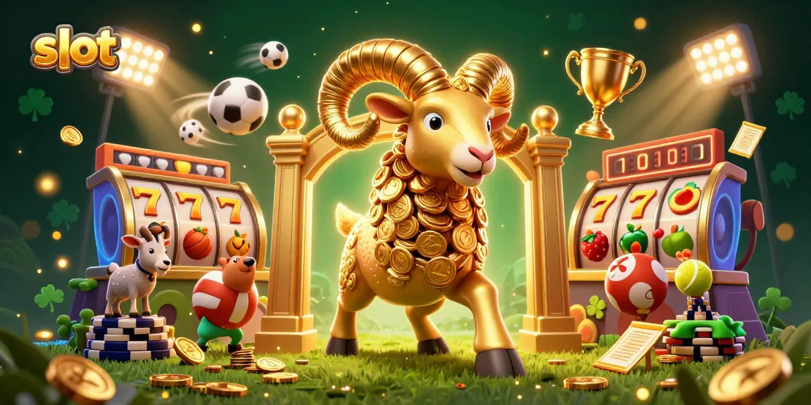 Slot menarik dengan ram emas beroleh jackpot dan simbol slot yang berkilau, menambah keseruan bermain.