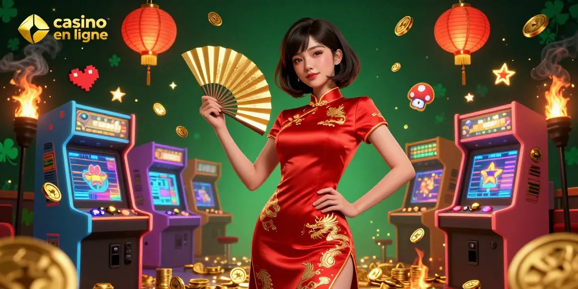 Découvrez l'excitation d'un casino en ligne paysafecard avec des éléments dorés et des actions de jeu.