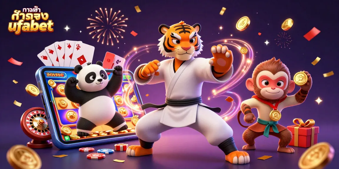 Engage with ทางเข้าสำรอง ufabet through a vibrant casino-inspired scene featuring exciting gaming elements.