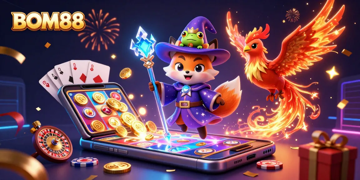 Experience winning moments with BOM88 in a vibrant casino gaming scene filled with excitement.