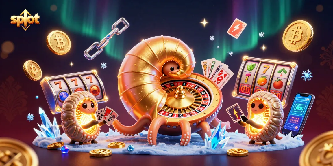 Experience the thrill of slot gaming with a vibrant 3D illustration showcasing a giant nautilus and glowing companions.