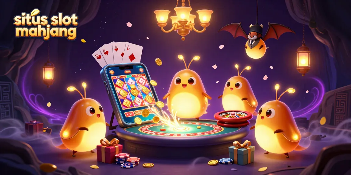 Play slots and explore vibrant features of situs slot mahjong with illuminating glowworms in an enchanting casino.