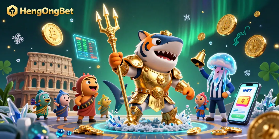 Engage in thrilling slots and games at HengOngBet with a vibrant underwater casino scene.