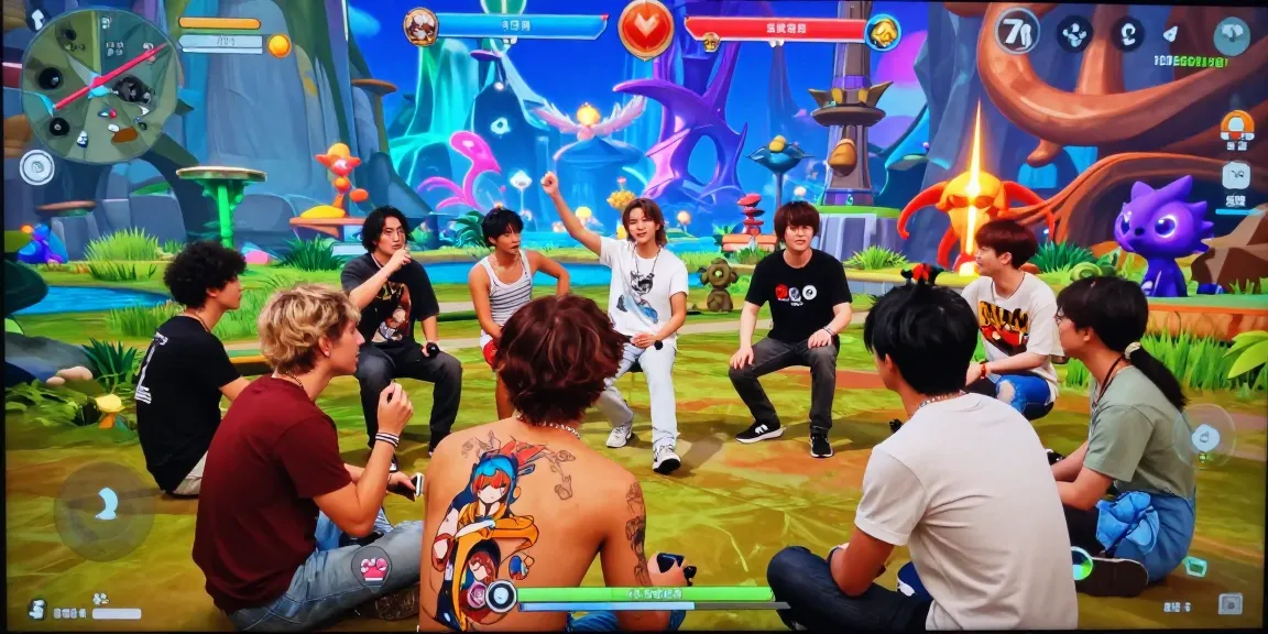 Engaging character interactions in a vibrant gay ecchi game online environment with colorful backgrounds and dynamic gameplay.