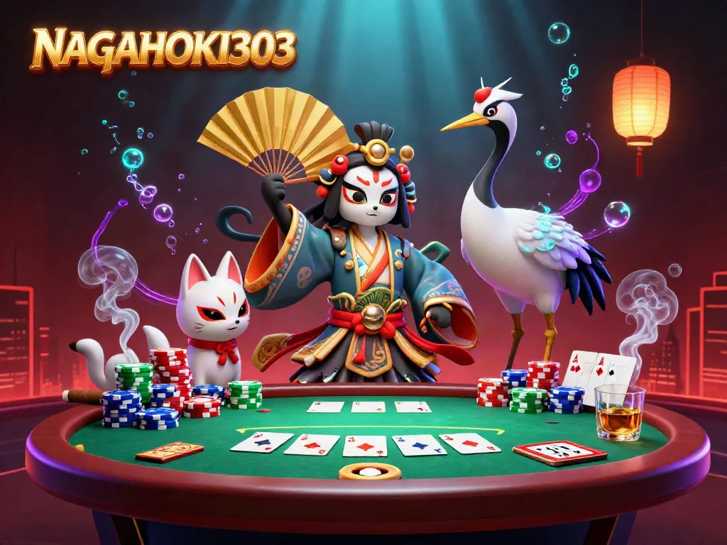 NAGAHOKI303 memimpin permainan poker dengan karakter kabuki dan elemen spektakuler.