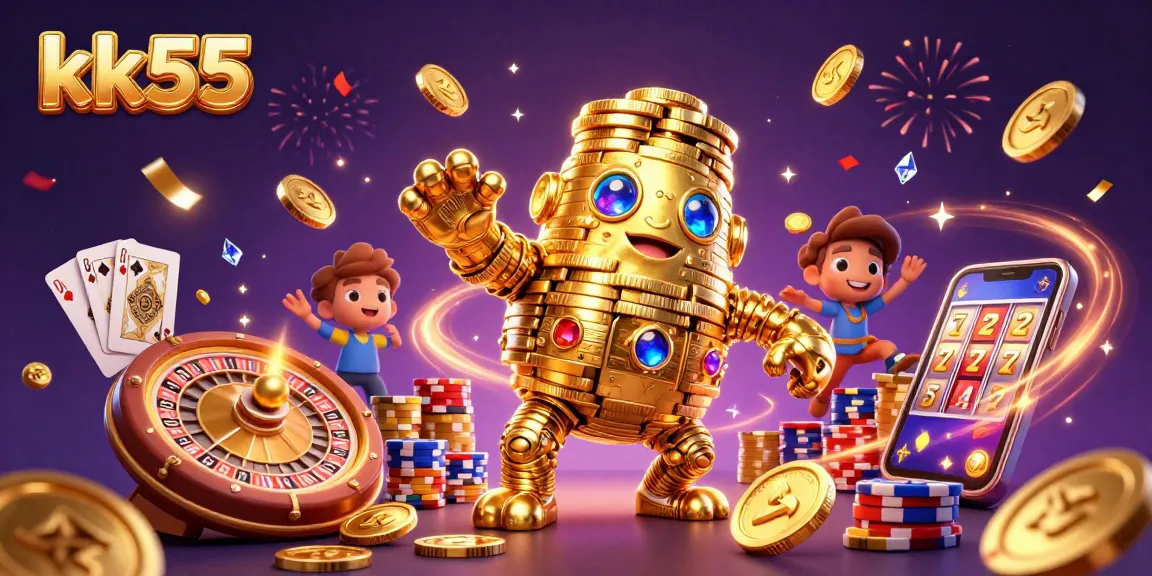 Experience thrilling wins at kk55 with vibrant casino elements and a magical atmosphere.