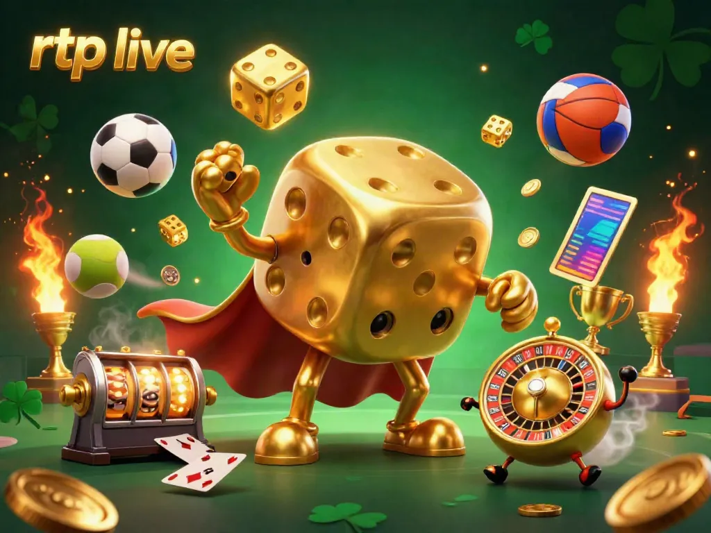 Engage with exciting rtp live action featuring dynamic gaming elements in a vibrant 3D casino scene.