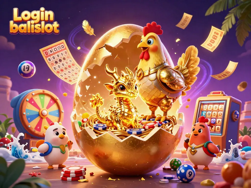 Experience thrilling gameplay at Login balislot with golden rewards, treasure scenes, and dynamic lottery elements.