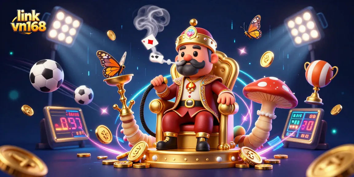 Experience thrilling games at link vn168 with vibrant sports betting and casino elements in a captivating scene.
