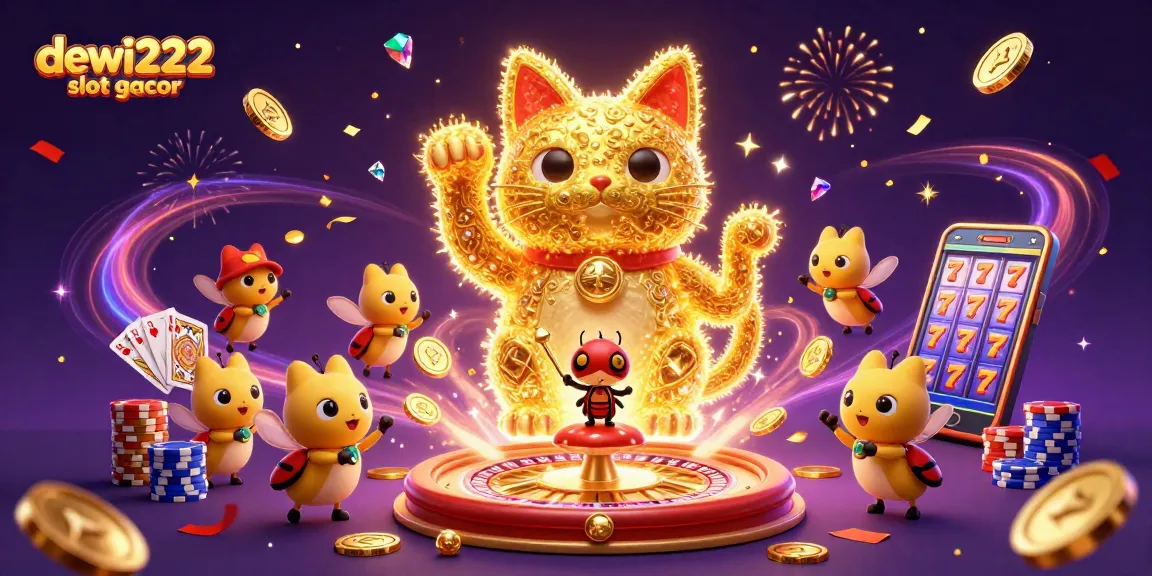 Experience thrilling wins at dewi222 slot gacor with golden fireflies and casino magic.