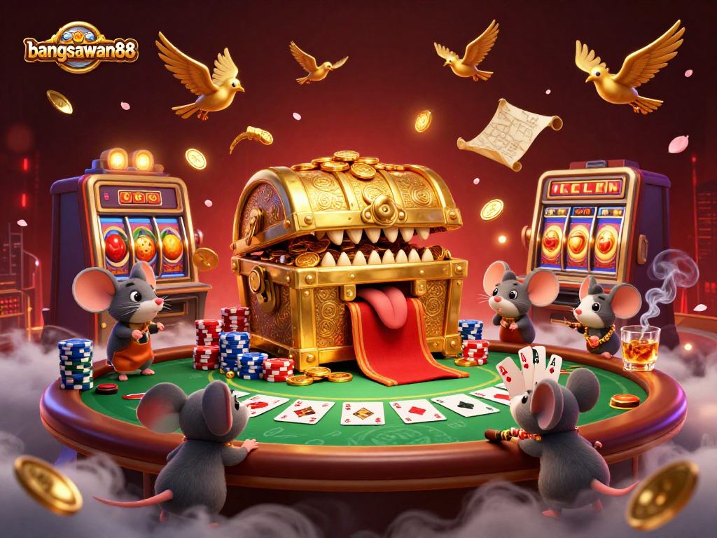 Bangsawan88 captures the thrill of winning at the casino, showcasing a rich poker scene filled with excitement.