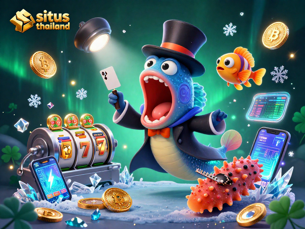 Engage in thrilling spins at situs thailand with vibrant slot reels and unique underwater magic scene.