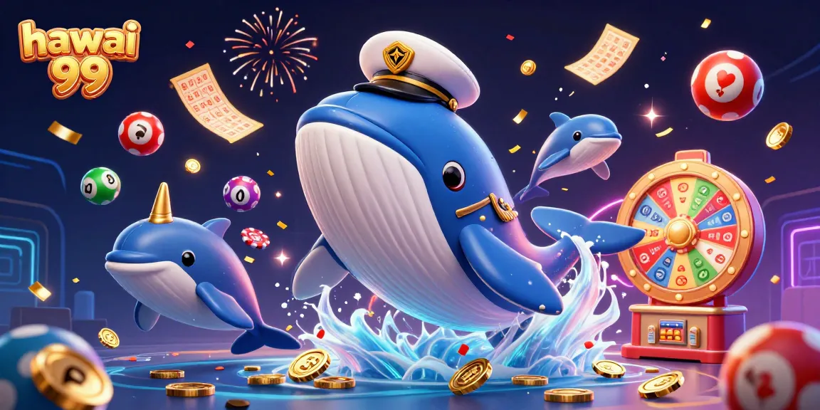 Engage with the vibrant gaming world of hawai 99 featuring thrilling illustrations of playful sea creatures.
