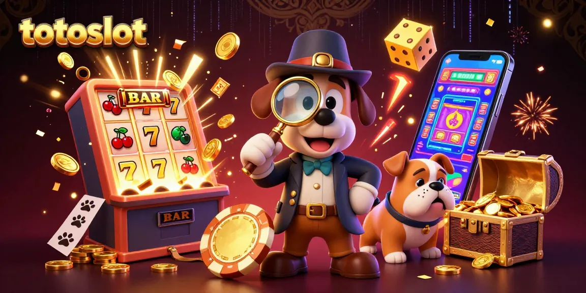 Engage with totoslot through this casino adventure featuring a detective and vibrant gaming elements.