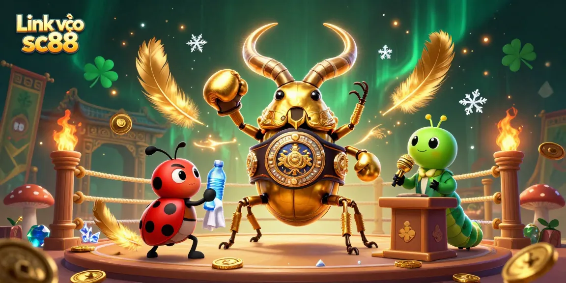 Excite with Link vào sc88 by betting on giant stag beetle boxing in a dynamic 3D casino scene.