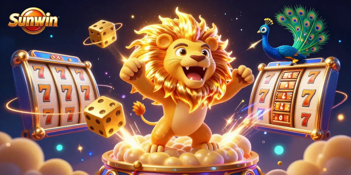Experience thrilling winnings with Sunwin's exciting slot games featuring golden reels and dynamic action.