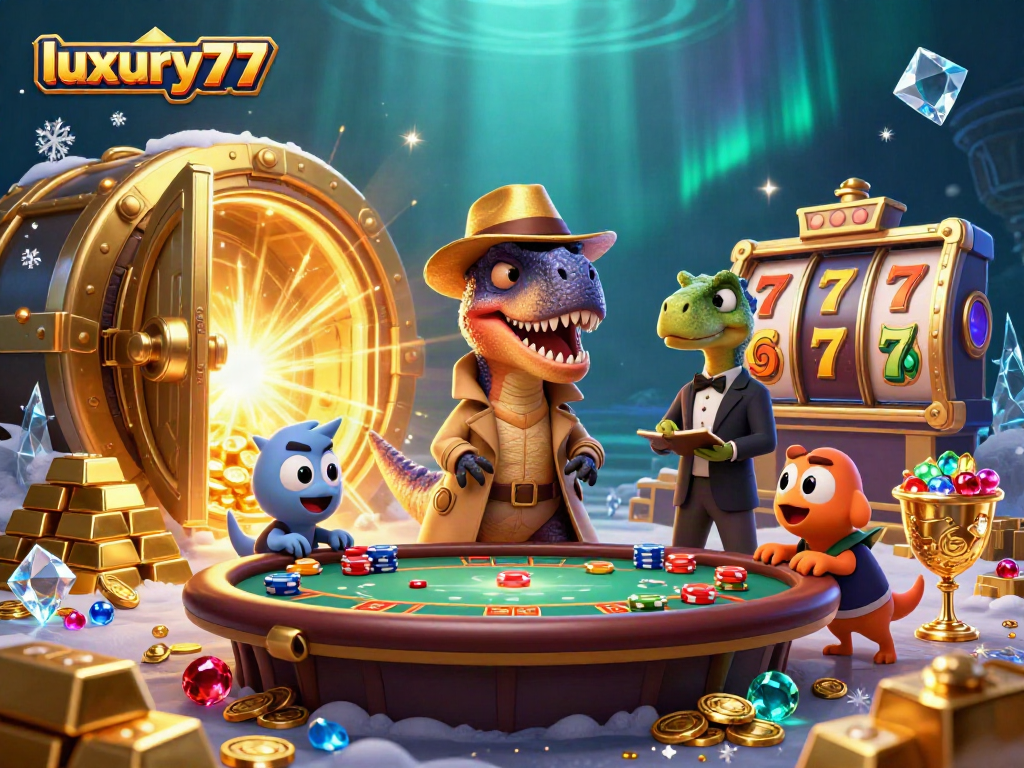Memperkenalkan pengalaman judi mewah dengan luxury777, pelanggaran blackjack yang dramatis dalam ilustrasi 3D.