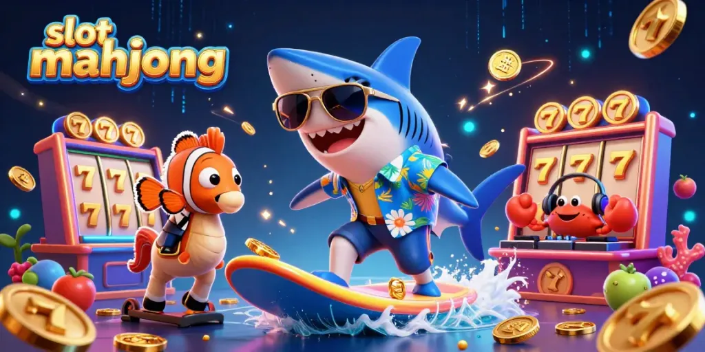 Menangkan jackpot di permainan slot mahjong dengan ilustrasi karakter unik dan elemen kasino.