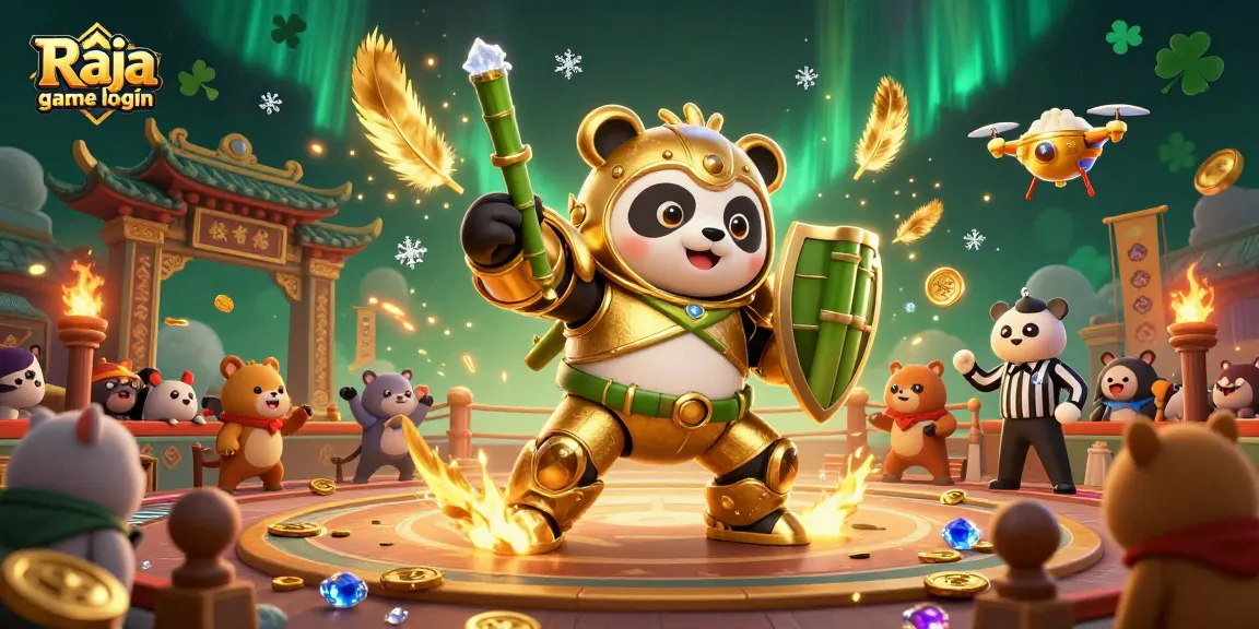 Experience Raja game login in a vibrant casino arena with dynamic characters and lively action
