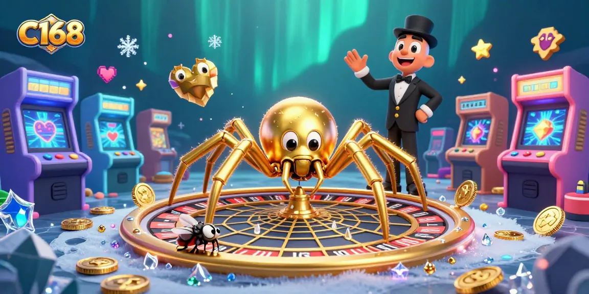 Experience thrilling gameplay at C168 with vibrant casino-themed characters and elements spinning into action.