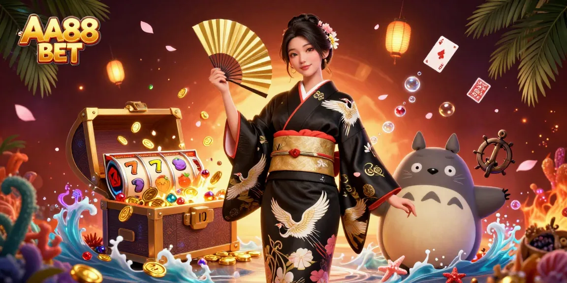 Engage with AA88 BET at the dynamic online casino, featuring vibrant slots and captivating characters.
