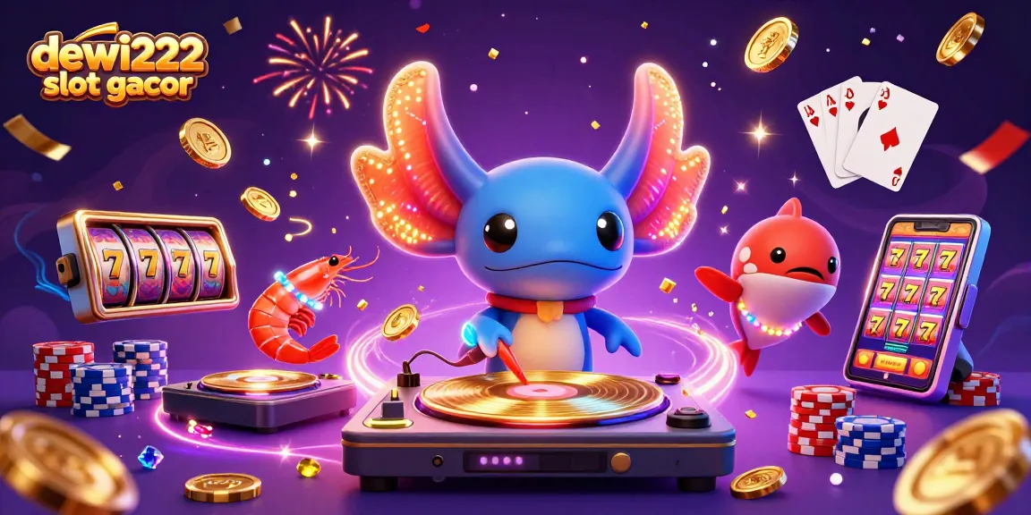Gambarkan dewi222 slot gacor di dunia perjudian dengan karakter DJ unik dan elemen slot menarik.