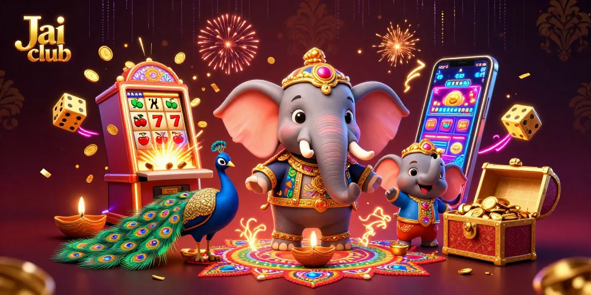 Experience Jai club with vibrant 3D casino art showcasing epic slot machine jackpots and festive designs.
