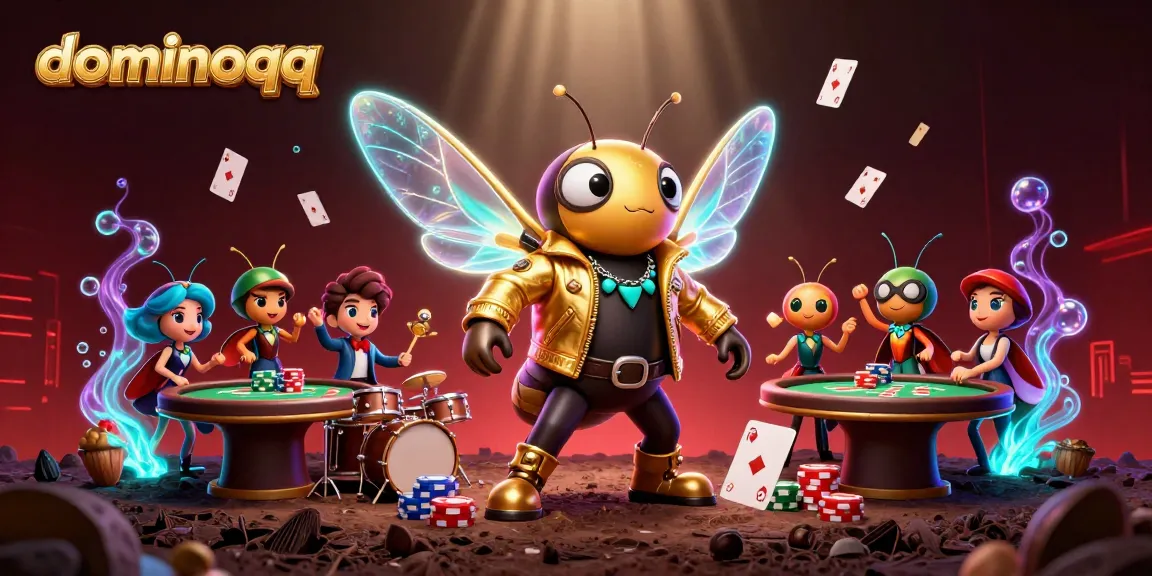 Join the excitement in dominoqq with dynamic casino elements and vibrant characters in action!