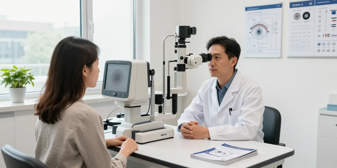 Patient consultation at SNU Eye Clinic discussing Смайл vision correction options in a modern setting.