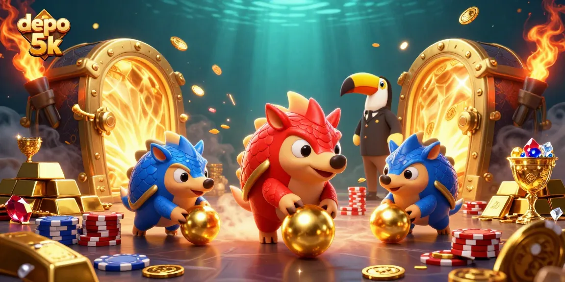 Engage with the exciting world of depo 5k, featuring vibrant rival pangolins in a competitive casino scene.