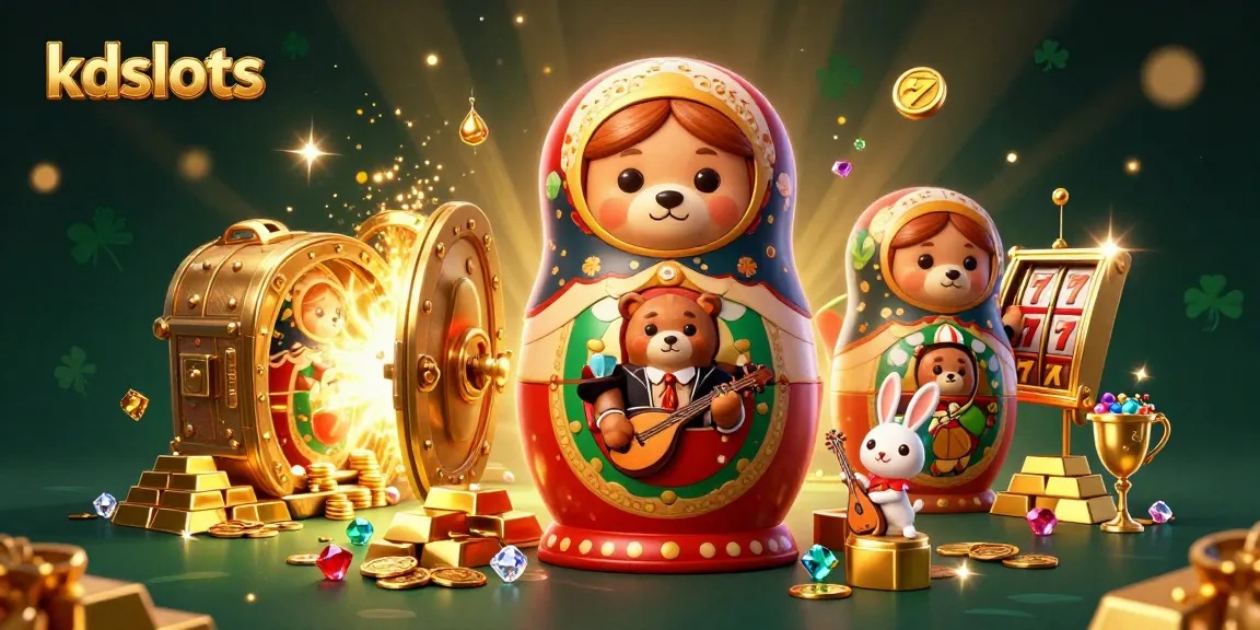 Engage with kdslots through an immersive experience featuring cartoon bears in casino outfits with dynamic slot elements.