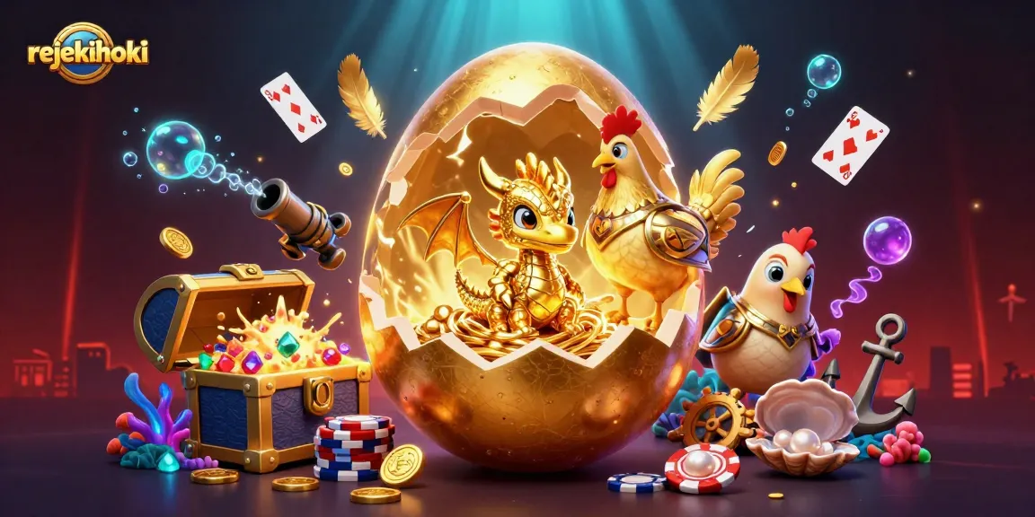 Experience winning strategies at rejekihoki with a visually stunning 3D illustration of a golden dragon and poker chips.