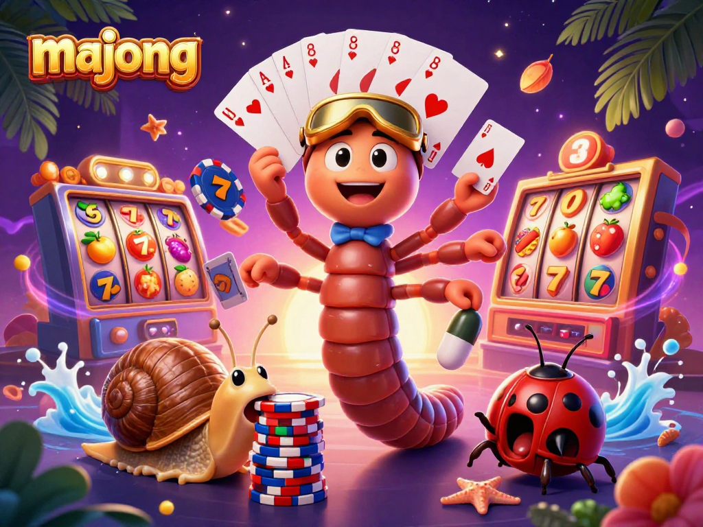 Engage with majong slots surrounded by vibrant casino elements designed for thrilling gameplay.