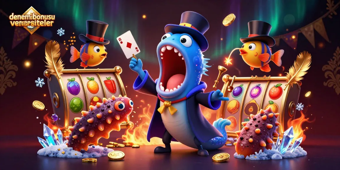 Denemebonusuverensiteler showcases a vibrant 3D casino scene with unique characters in action.