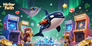 Vérifier un coupon 1win efficacement avec des éléments de jeu et personnages animés dans une scène dynamique