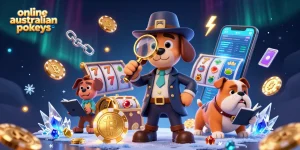 Engage with online australian pokies as the detective dog duo uncover treasures amidst vibrant casino elements.