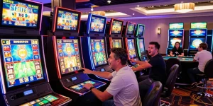 Slot gacor vegas123 dengan pemain bahagia merayakan jackpot terbesar.