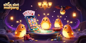 Play slots and explore vibrant features of situs slot mahjong with illuminating glowworms in an enchanting casino.