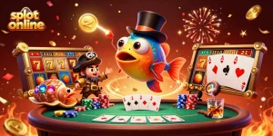 Menangkan jackpot slot online dengan keberuntungan dari karakter yang menarik koin emas.