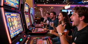 Pengalaman bermain di https://honda555.net/ dengan pemain bersemangat merayakan kemenangan jackpot.